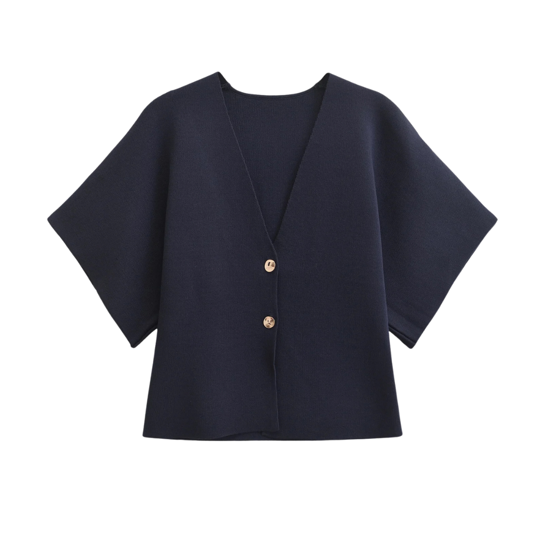 Jade | Minimalistische, elegante Bluse mit Knopfleiste