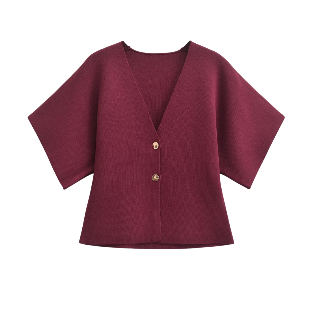 Jade | Minimalistische, elegante Bluse mit Knopfleiste