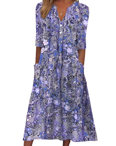 Andrea | Elegantes Blumen-Hemdkleid