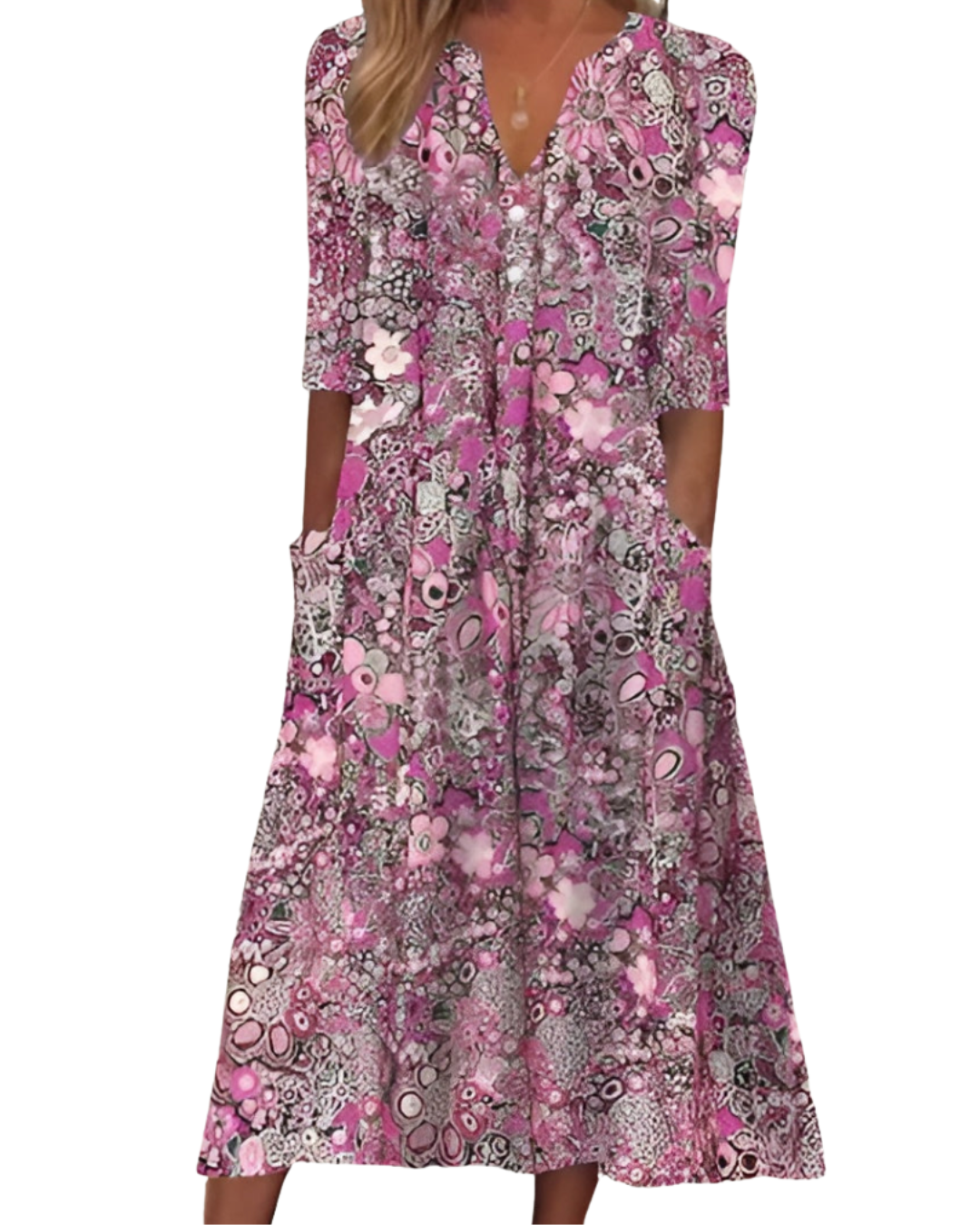 Andrea | Elegantes Blumen-Hemdkleid