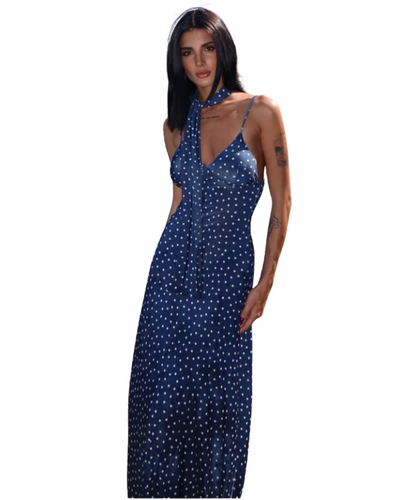 Helene | Punktkleid mit Halstuch