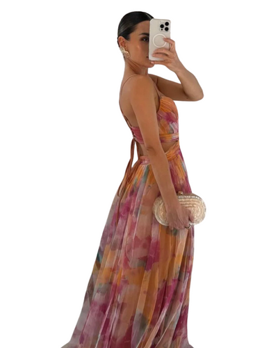 Giselle | Bezauberndes Maxikleid mit Blumenmuster