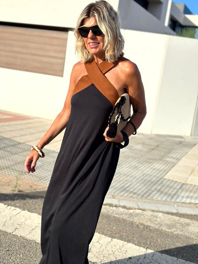 Sienna | Elegantes Kleid mit offenem Rücken und modischem Neckholder-Ausschnitt