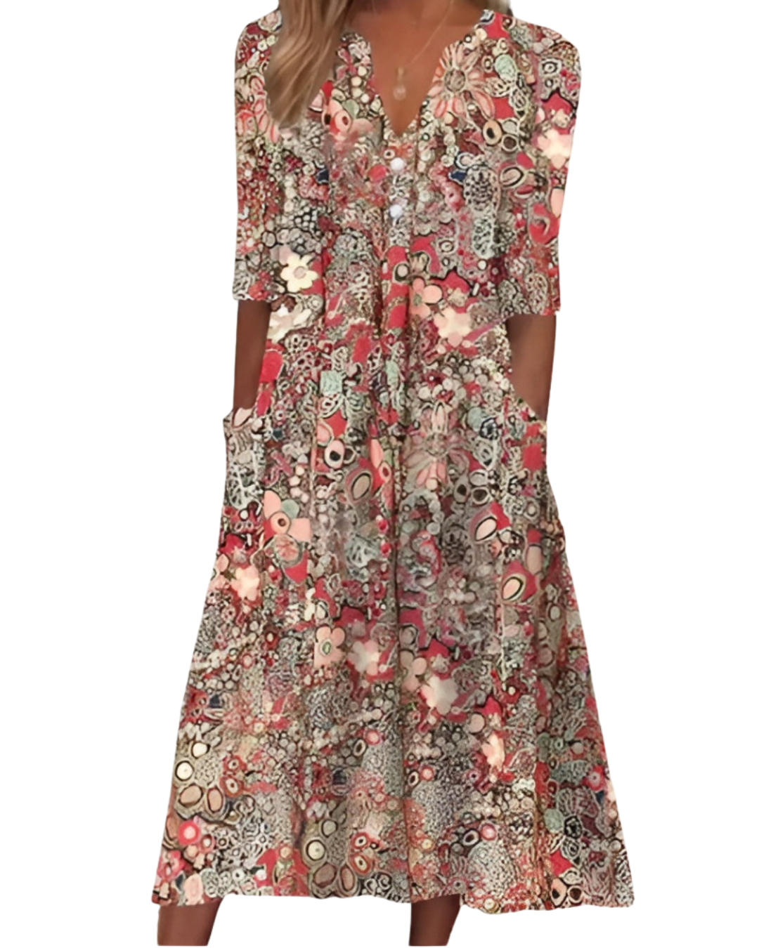 Andrea | Elegantes Blumen-Hemdkleid