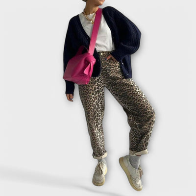 Chandra | Vintage-Jeans mit Leopardenmuster