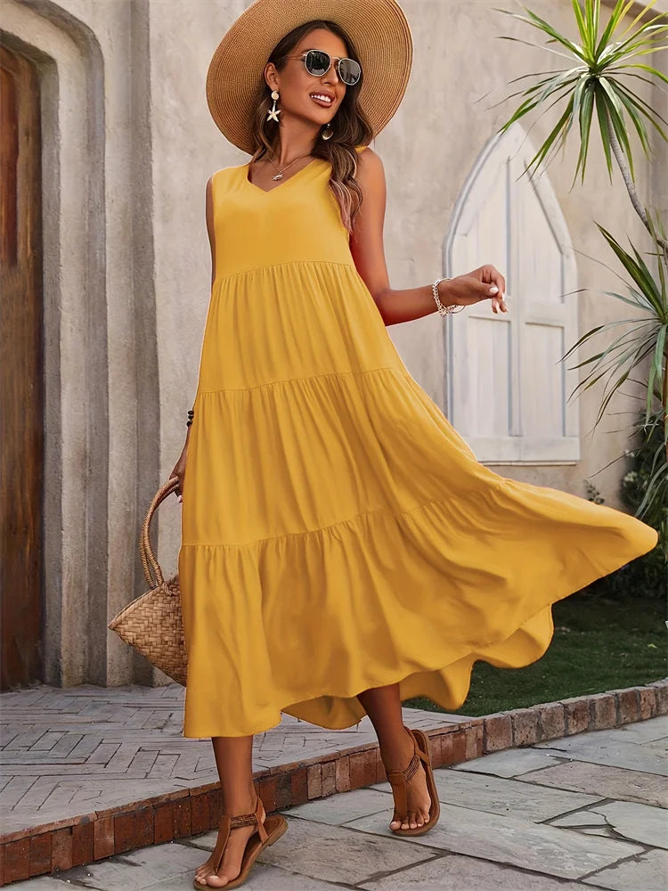 GABRIELLA | Langes, ausgestelltes Kleid mit absolutem Tragekomfort und sommerlichem Stil
