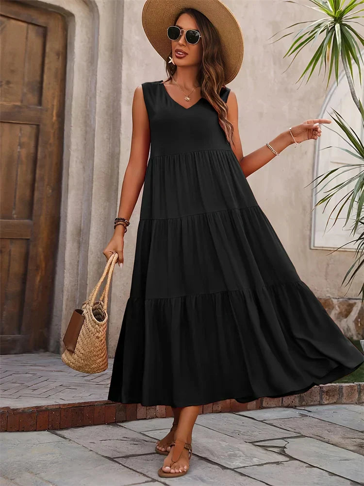 GABRIELLA | Langes, ausgestelltes Kleid mit absolutem Tragekomfort und sommerlichem Stil