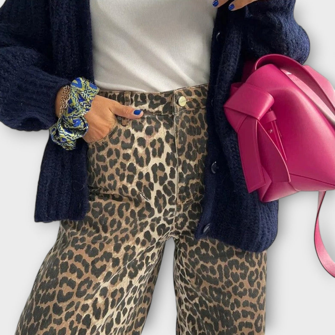 Chandra | Vintage-Jeans mit Leopardenmuster