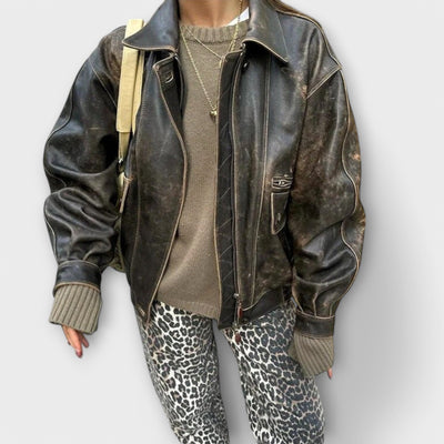 Chandra | Vintage-Jeans mit Leopardenmuster