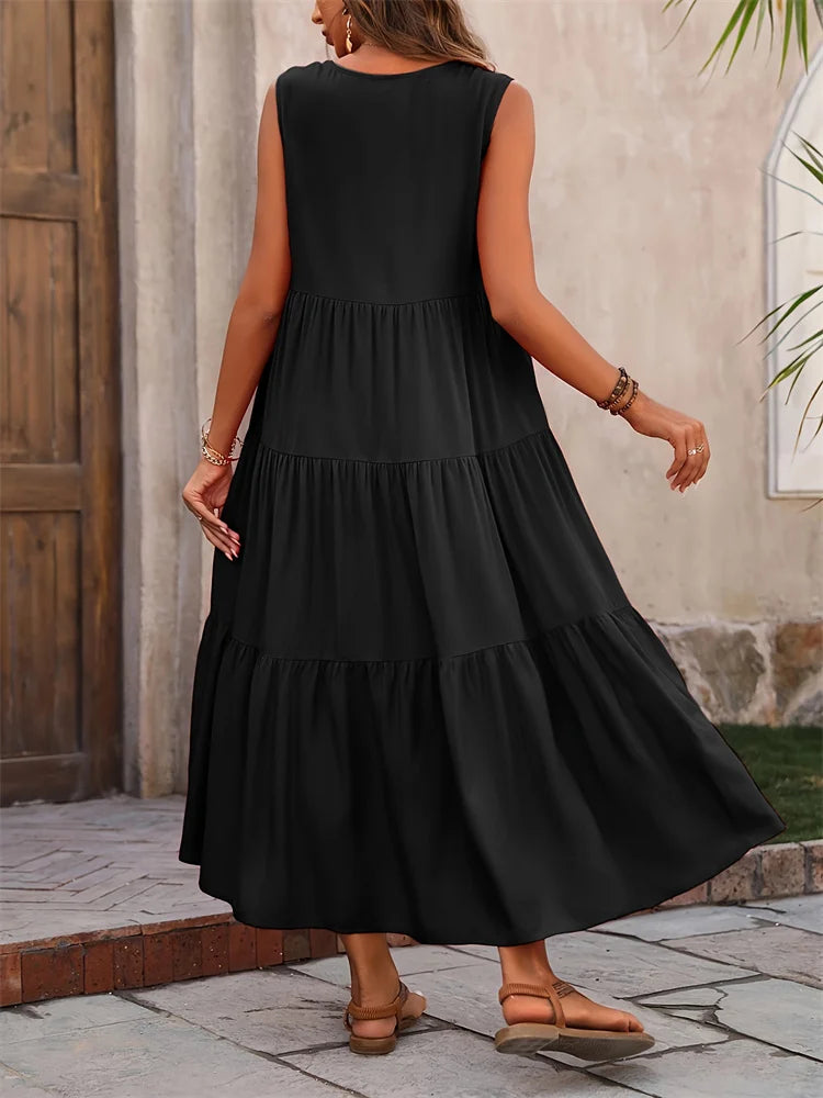 GABRIELLA | Langes, ausgestelltes Kleid mit absolutem Tragekomfort und sommerlichem Stil