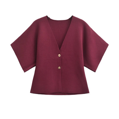 Jade | Minimalistische, elegante Bluse mit Knopfleiste