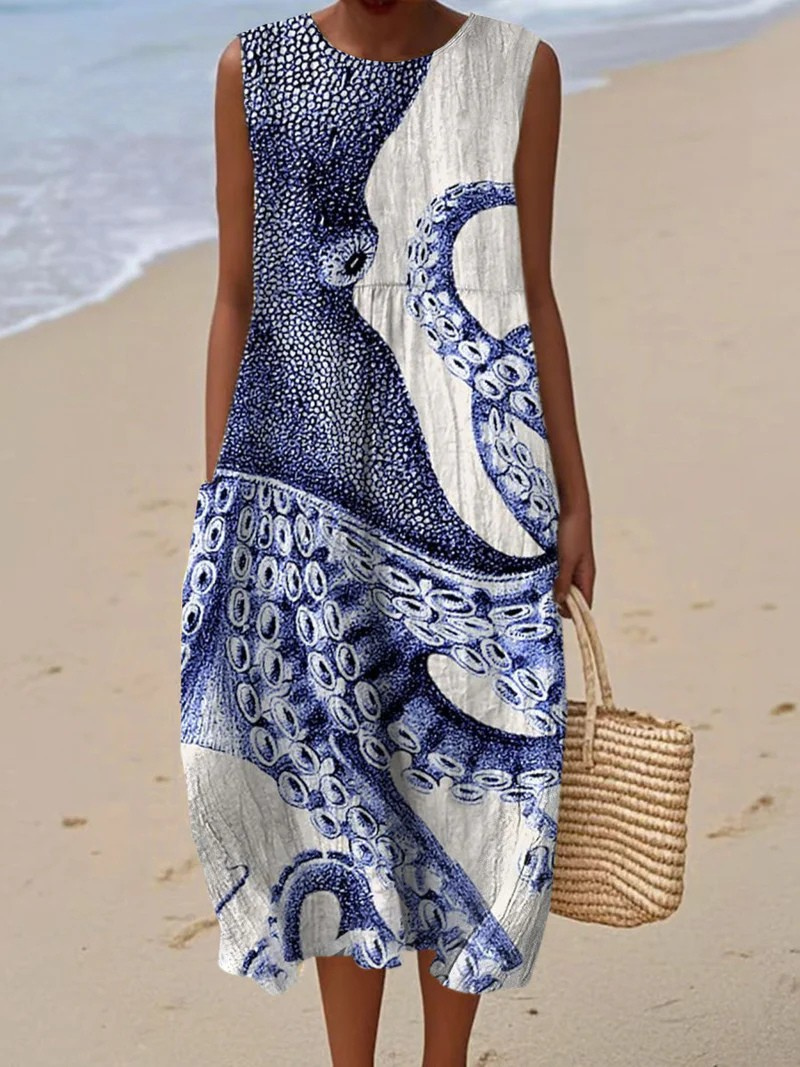 Liv | Künstlerisches Strandkleid